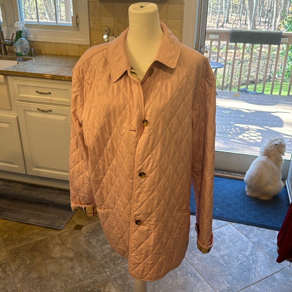 XL pink Burberry jacket.